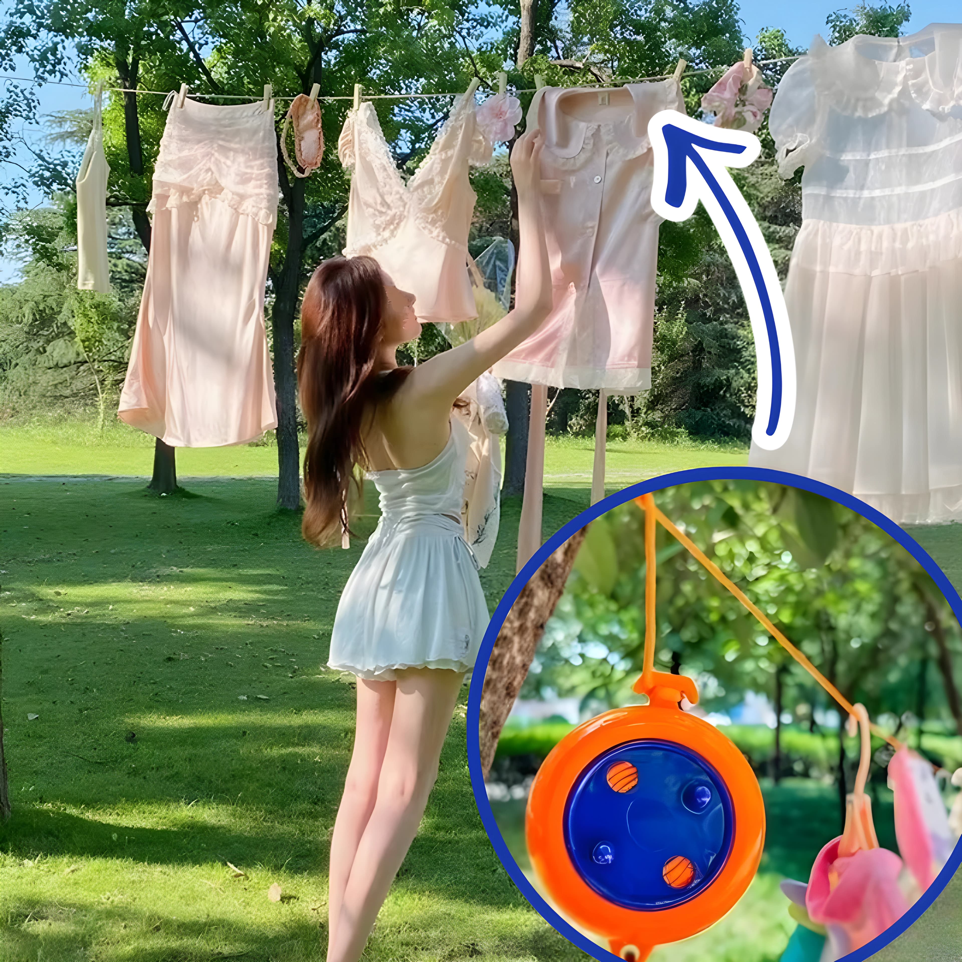 MultiDry - wielofunkcyjna, zwijana linka na pranie